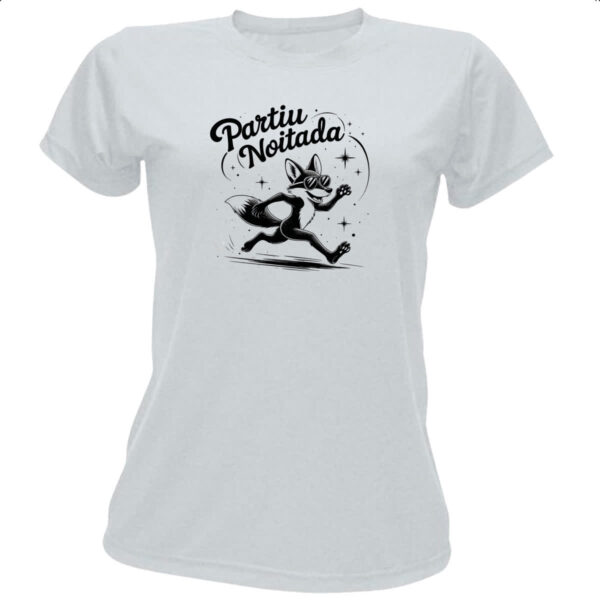 Camiseta Baby Look Partiu Noitada Raposa
