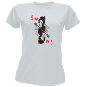 Camiseta Baby Look Baralho Rainha Amy Winehouse