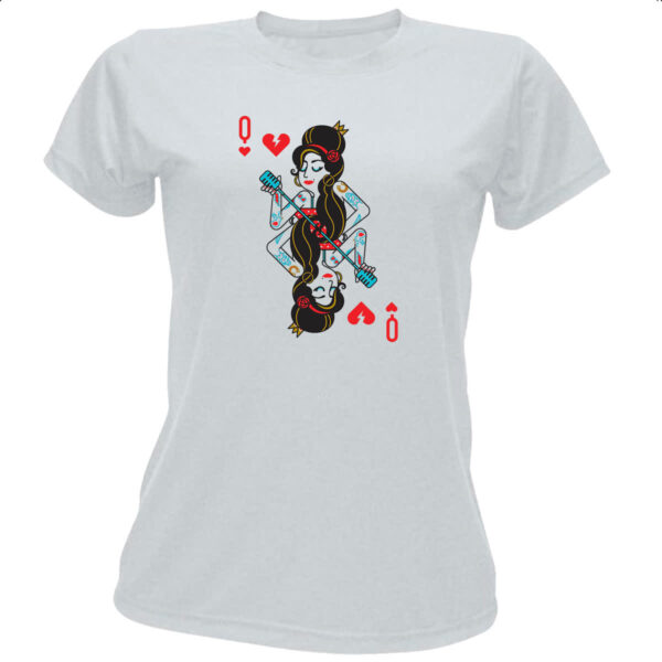 Camiseta Baby Look Baralho Rainha Amy Winehouse