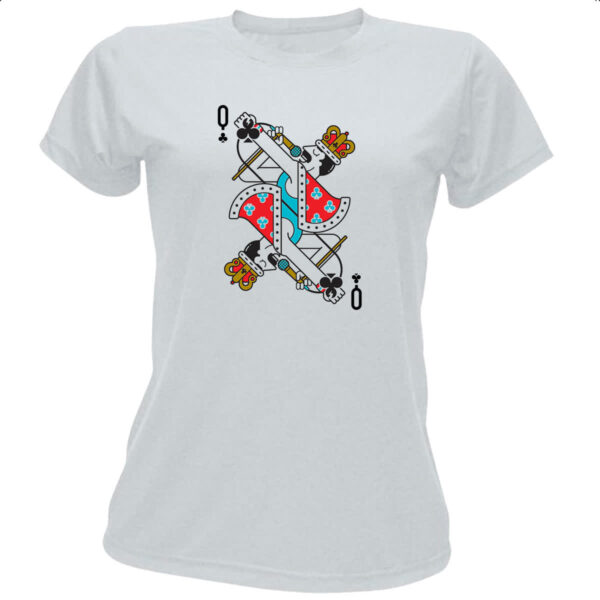 Camiseta Baby Look Baralho Rainha Freddy Mercury