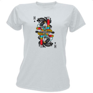 Camiseta Baby Look Baralho Rei Bob Marley