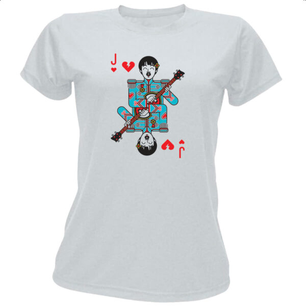 Camiseta Baby Look Baralho Valete Paul McCartney