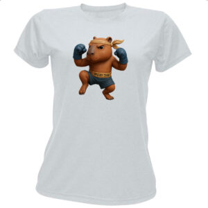 Camiseta Baby Look Capivara Muay Thai
