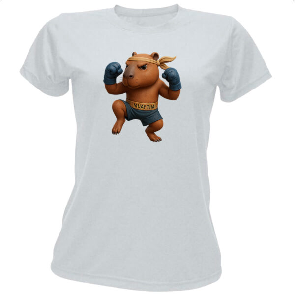 Camiseta Baby Look Capivara Muay Thai