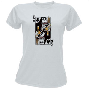 Camiseta Baby Look Baralho Rei King Kong Parodia