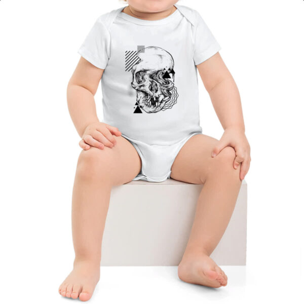 Body infantil Geometric Skull Caveira - Imagem 2