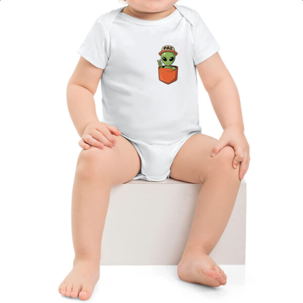 Body infantil ET paz e amor no bolso - Imagem 2