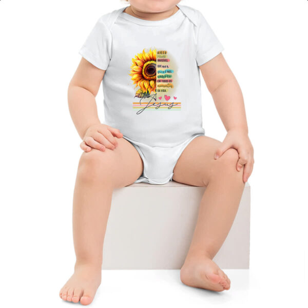 Body infantil Gospel Girassol a Fe - Imagem 2