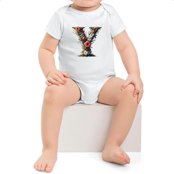 Body infantil Alfabeto Floral Letra Y - Imagem 2