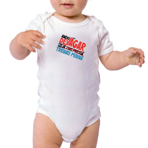Body infantil Ando devagar treinei perna - Imagem 3