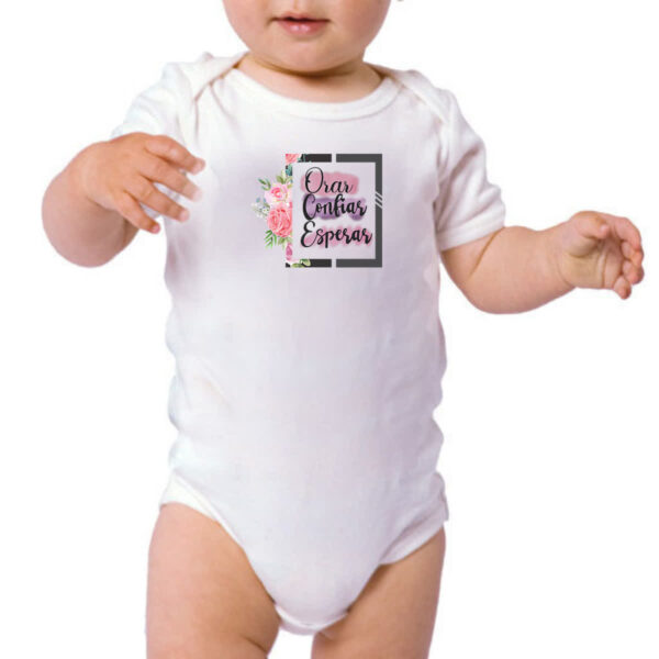 Body infantil Gospel Orar Confiar Esperar - Imagem 3