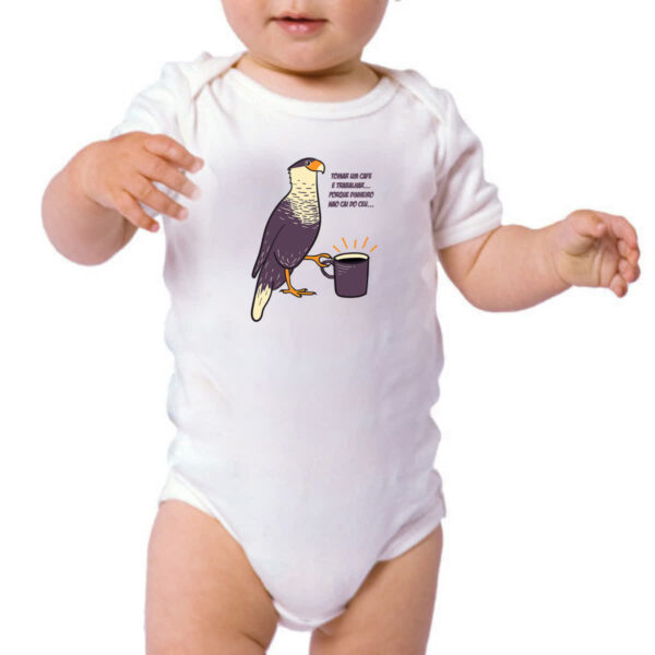 Body infantil Carcara Cafe Trabalho - Imagem 3