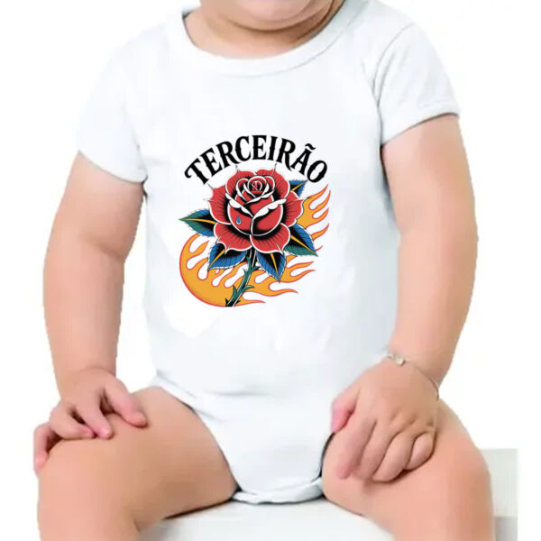 Body infantil Terceirao Rosa Flamejante - Imagem 4