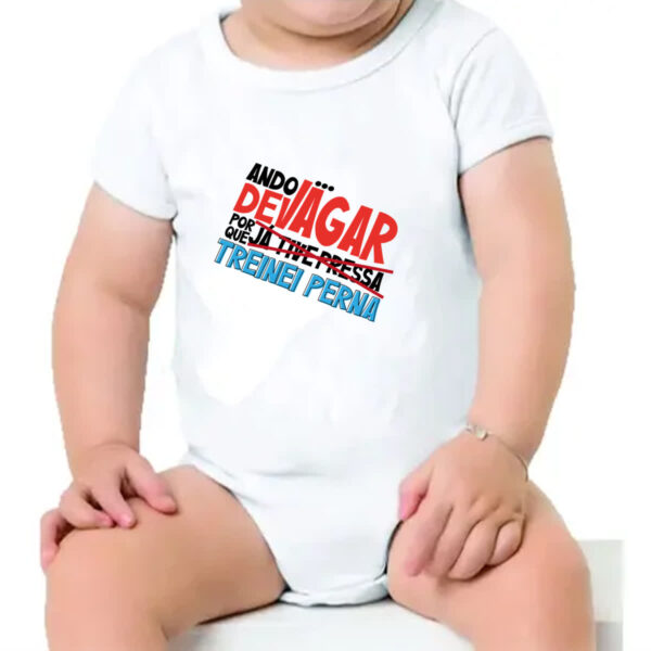 Body infantil Ando devagar treinei perna - Imagem 4