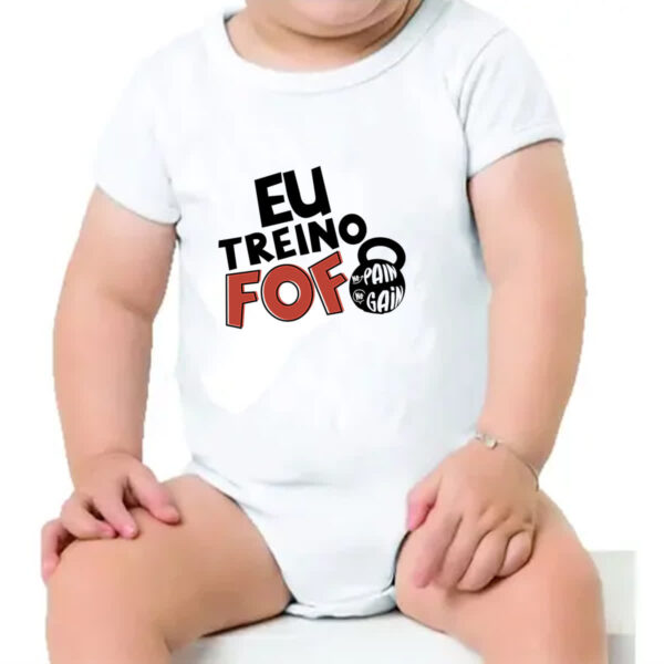 Body infantil Eu treino fofo - Imagem 4