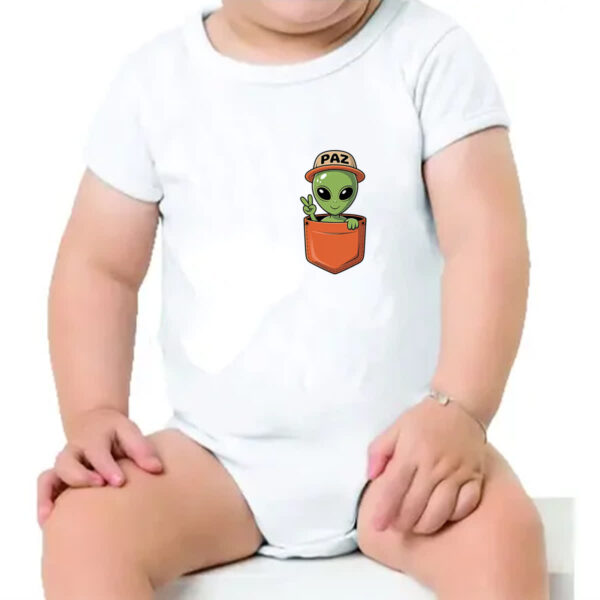 Body infantil ET paz e amor no bolso - Imagem 4