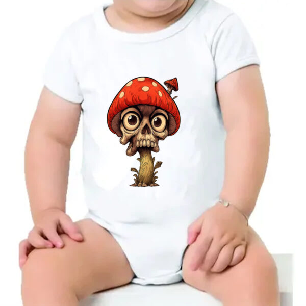 Body infantil Cogumelo Skull - Imagem 4