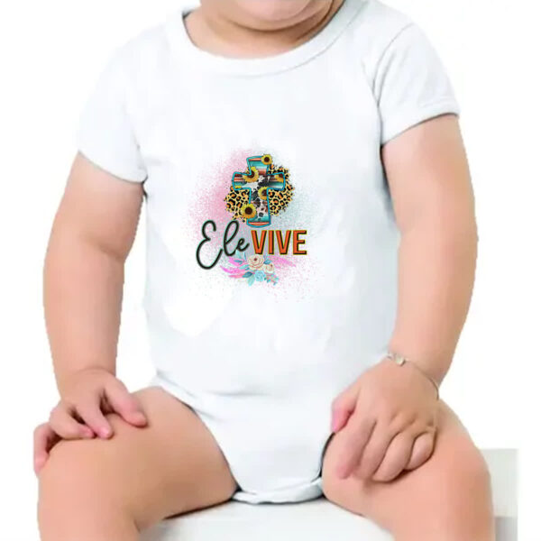 Body infantil Gospel Ele vive - Imagem 4