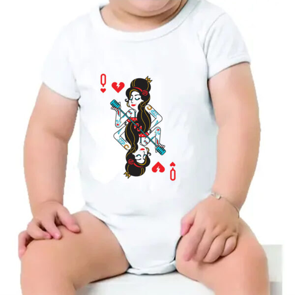 Body infantil Baralho Rainha Amy Winehouse - Imagem 4