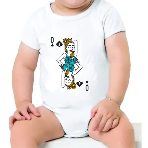 Body infantil Baralho Rainha Madonna - Imagem 4