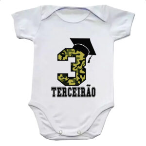 Body infantil Terceirao Camuflagem 3 com capelo
