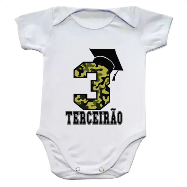 Body infantil Terceirao Camuflagem 3 com capelo