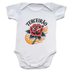 Body infantil Terceirao Rosa Flamejante