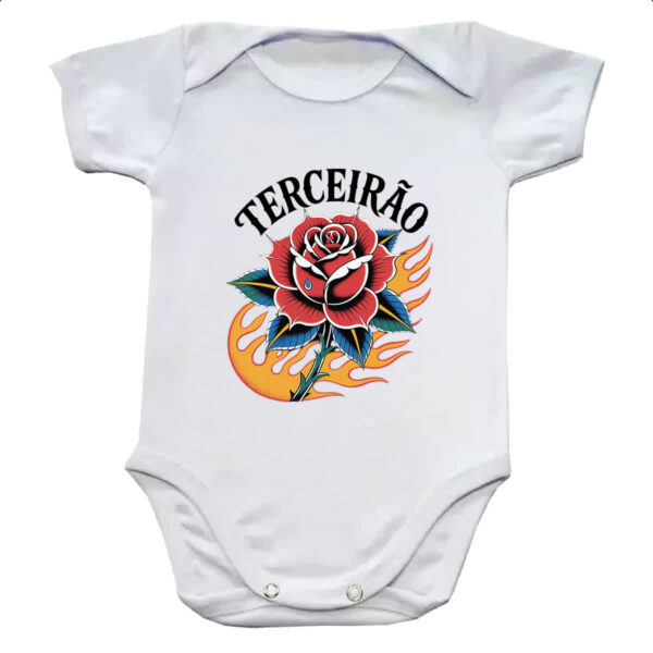 Body infantil Terceirao Rosa Flamejante