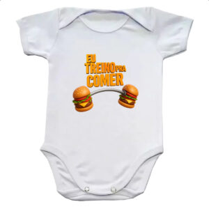 Body infantil Eu treino pra comer