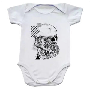 Body infantil Geometric Skull Caveira