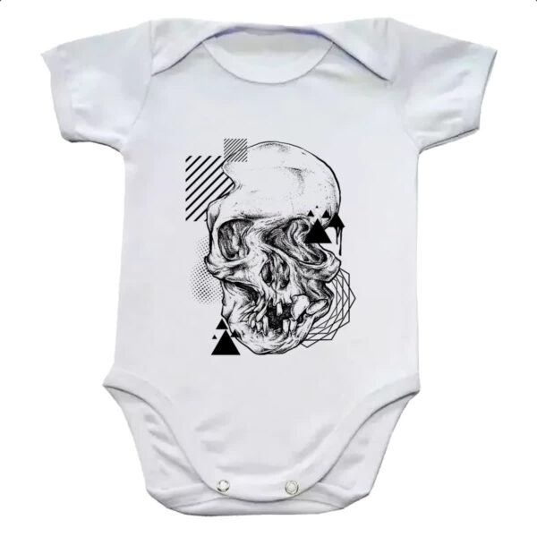 Body infantil Geometric Skull Caveira