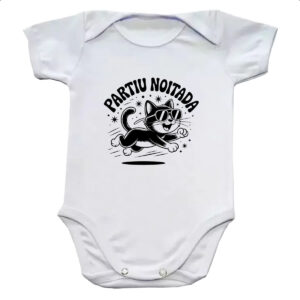 Body infantil Partiu Noitada Gato