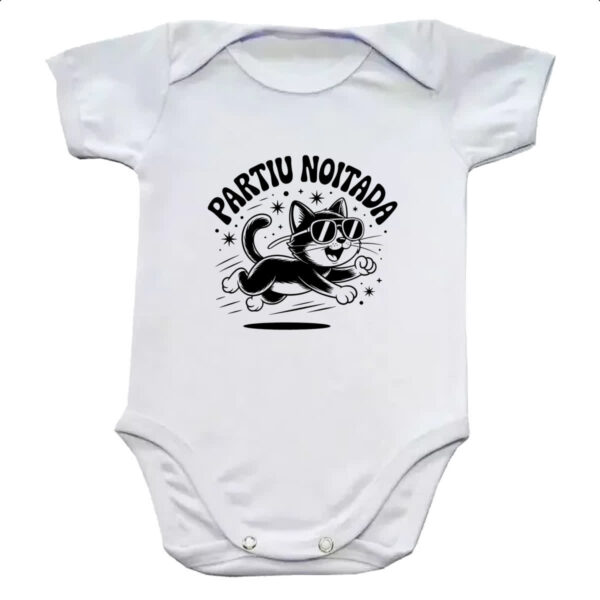 Body infantil Partiu Noitada Gato