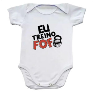 Body infantil Eu treino fofo