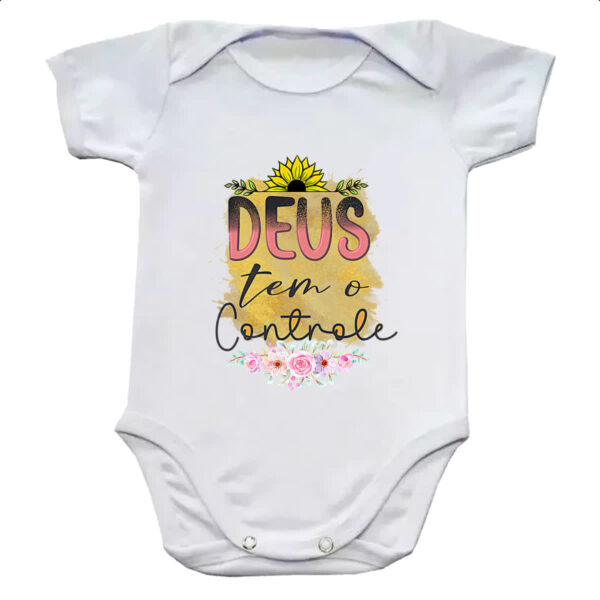 Body infantil Gospel Deus tem controle