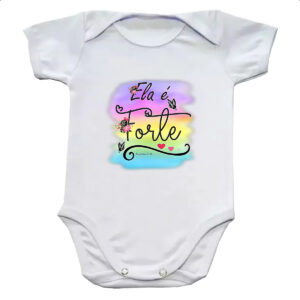 Body infantil Gospel Ela e forte