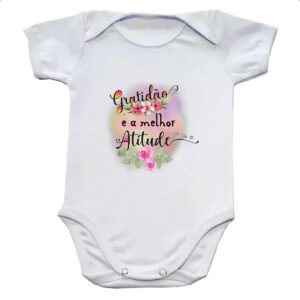 Body infantil Gospel Gratidao melhor atitude