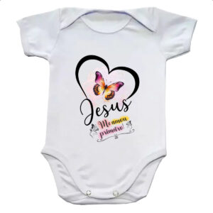 Body infantil Gospel Jesus me amou primeiro