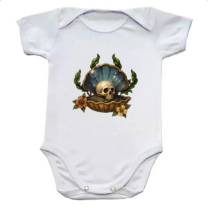 Body infantil Ostra Perola Caveira
