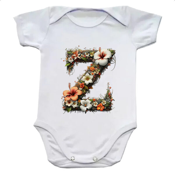 Body infantil Alfabeto Floral Letra Z