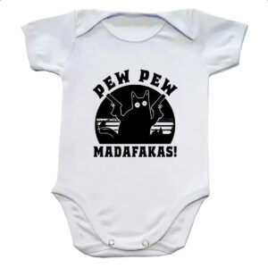 Body infantil Gato Pew Pew Madafakas