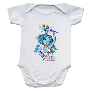 Body infantil Medusa fazendo Chapinha