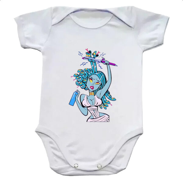 Body infantil Medusa fazendo Chapinha