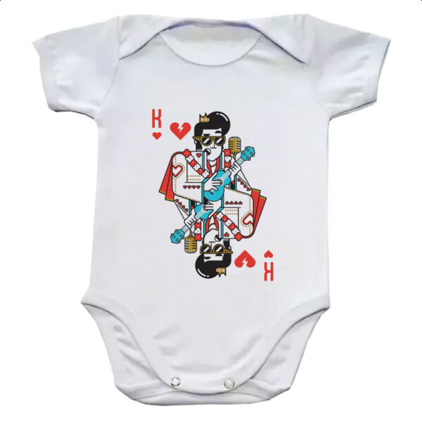 Body infantil Baralho Rei Elvis