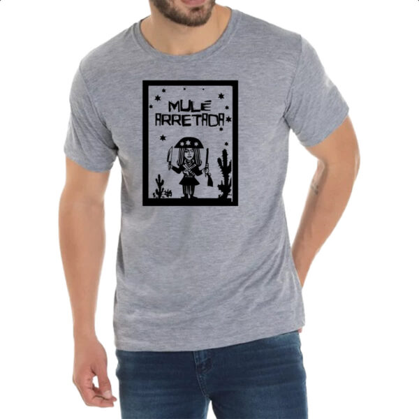 Camiseta Cinza Nordeste Mule Arretada - Imagem 2