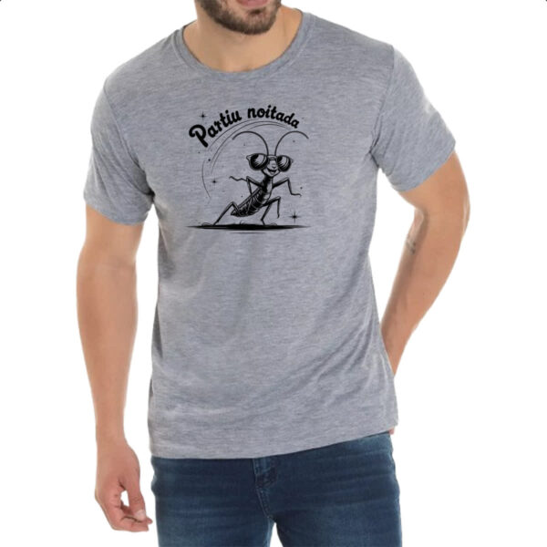 Camiseta Cinza Partiu Noitada Grilo - Imagem 2