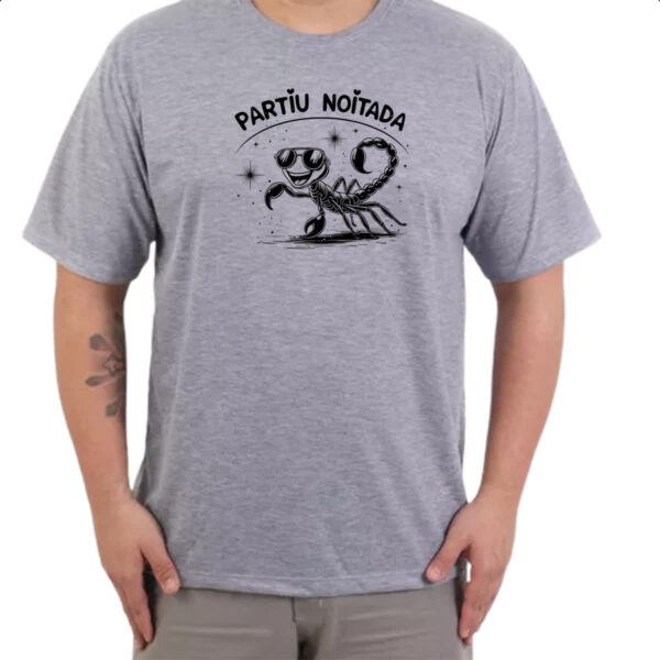 Camiseta Cinza Partiu Noitada Escorpiao - Imagem 3