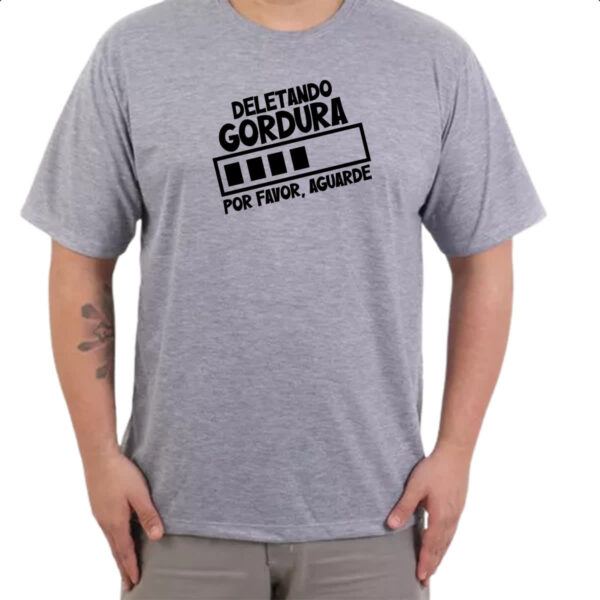 Camiseta Cinza Deletando Gordura - Imagem 3