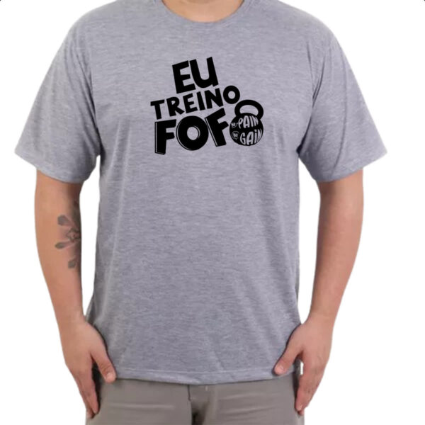 Camiseta Cinza Eu treino fofo - Imagem 3