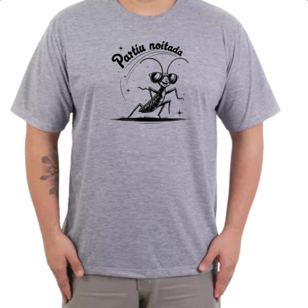 Camiseta Cinza Partiu Noitada Grilo - Imagem 3